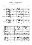 English Country Garden – String Quartet Sheet Music (with Optional Piano)