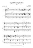 English Country Garden – Viola Solo Sheet Music (with Optional Piano)