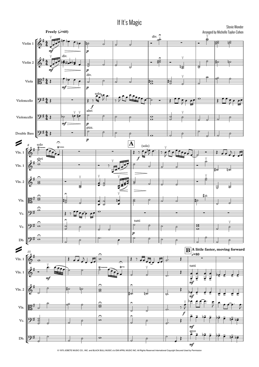If It's Magic If It's Magic String Orchestra scores gallery preview page 1