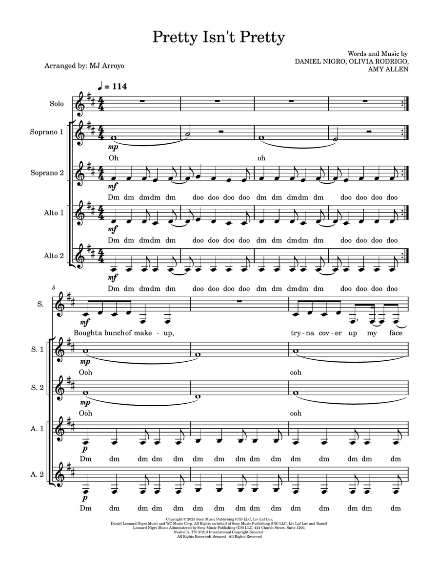 Pretty Isn't Pretty SSAA scores gallery preview page 1