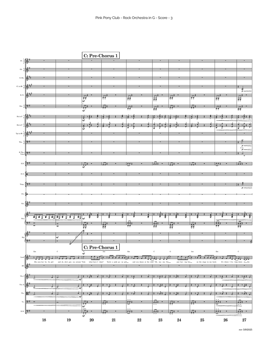Pink Pony Club Full Orchestra scores gallery preview page 3
