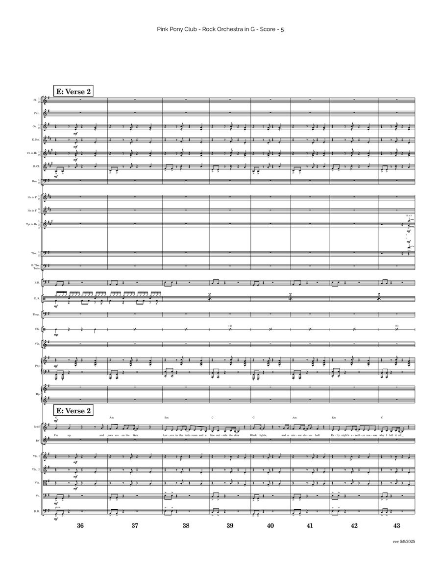 Pink Pony Club Full Orchestra scores gallery preview page 5