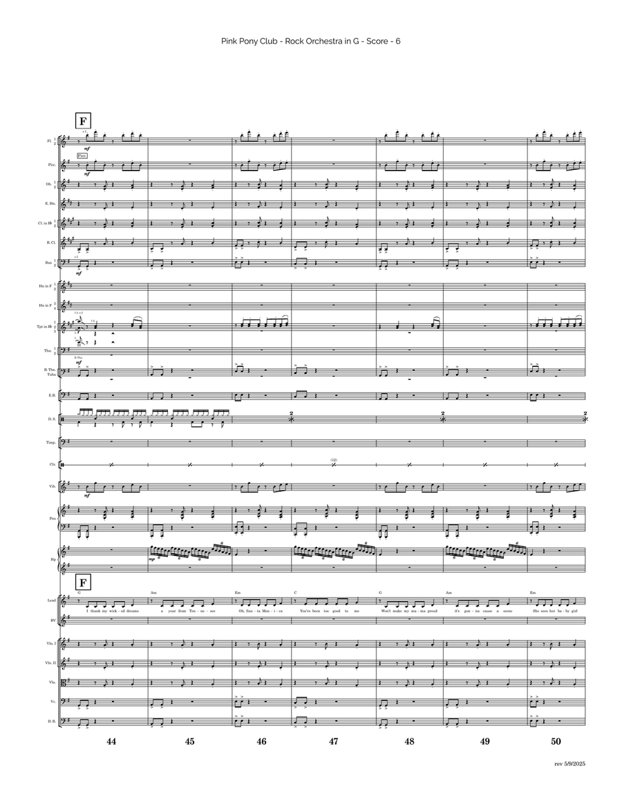 Pink Pony Club Full Orchestra scores gallery preview page 6