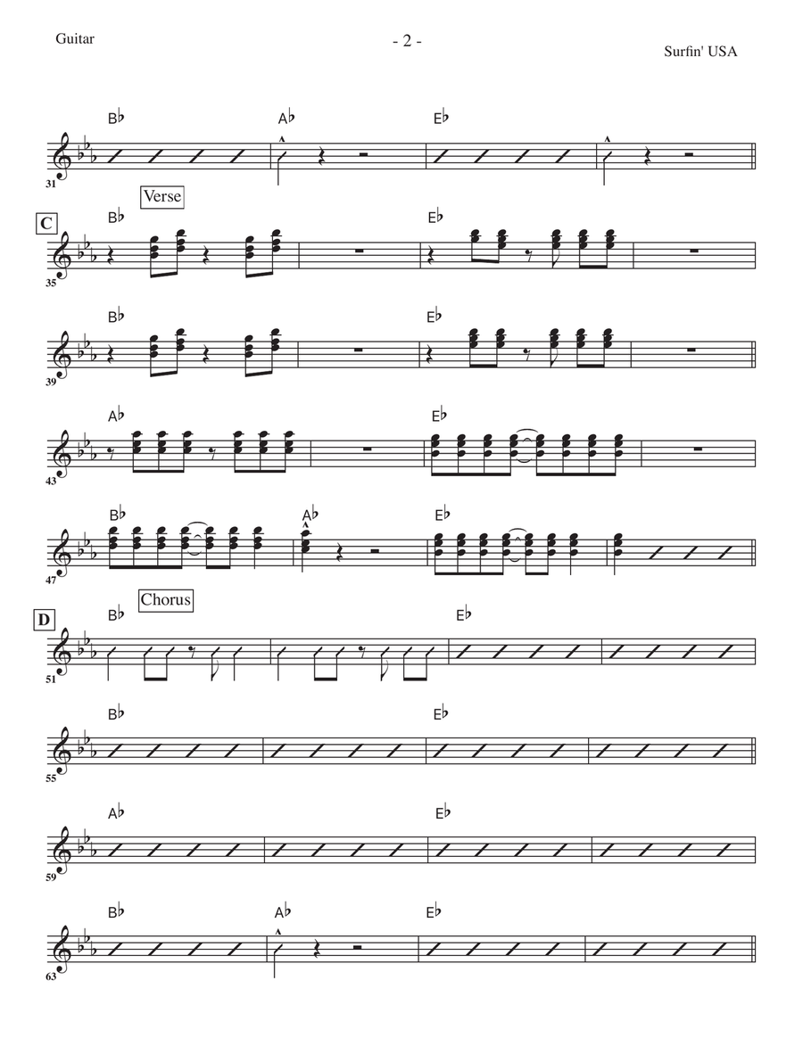 Surfin' U.s.a. Surfin' U.s.a. Full Orchestra scores gallery preview page 2