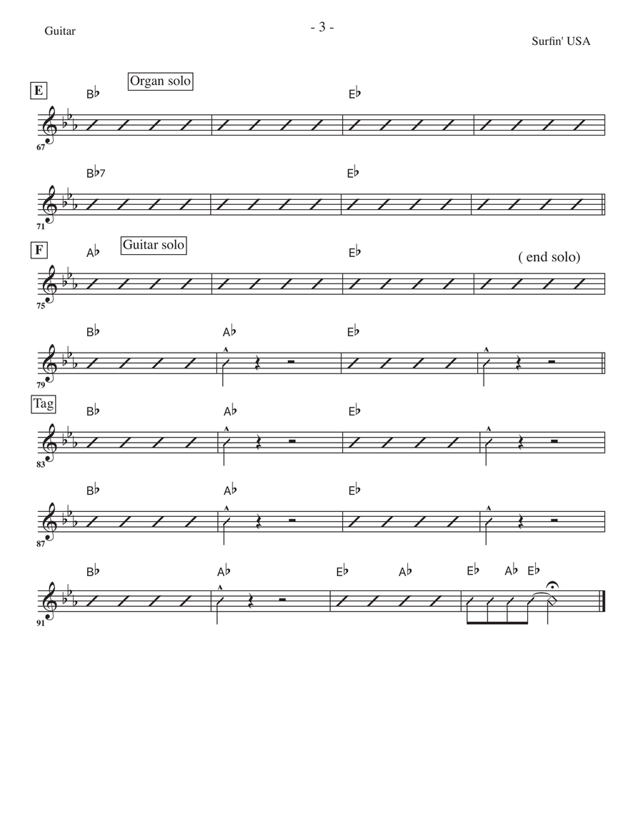 Surfin' U.s.a. Surfin' U.s.a. Full Orchestra scores gallery preview page 3