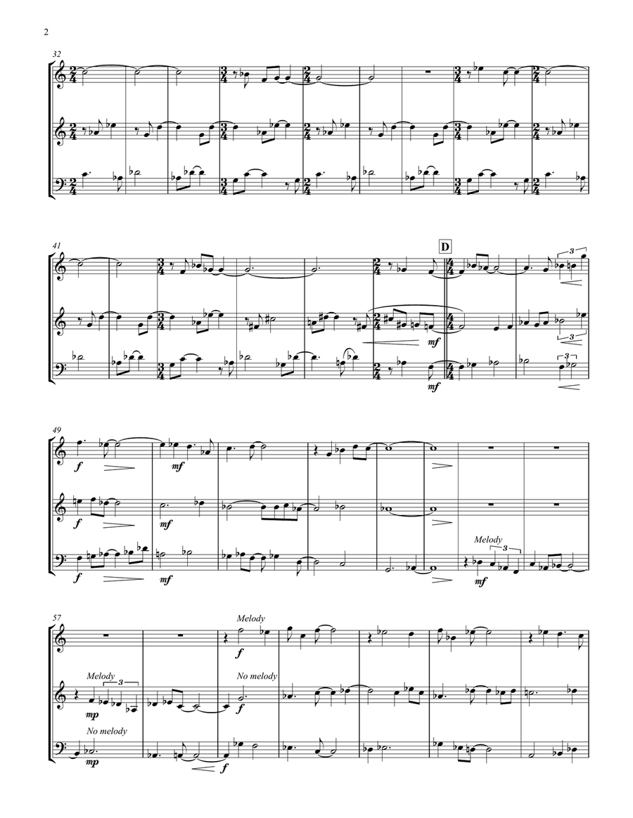 Shortened Suite for Brass Trio Brass Trio scores gallery preview page 2