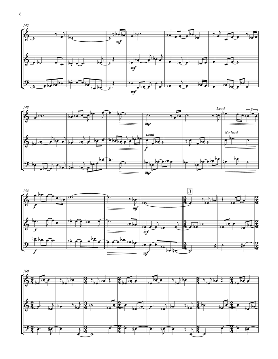 Shortened Suite for Brass Trio Brass Trio scores gallery preview page 6