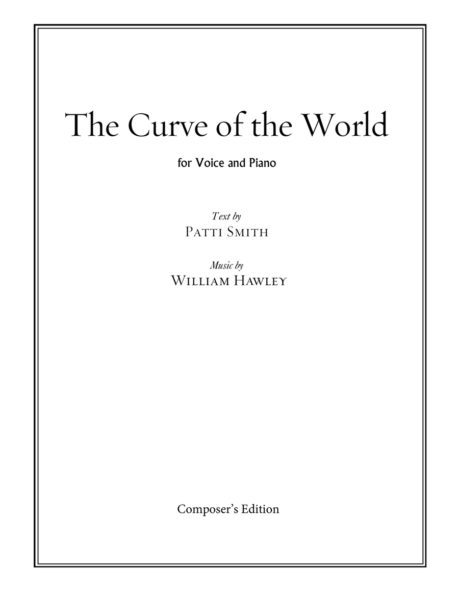 The Curve of the World The Curve of the World Piano, Vocal scores gallery preview page 1