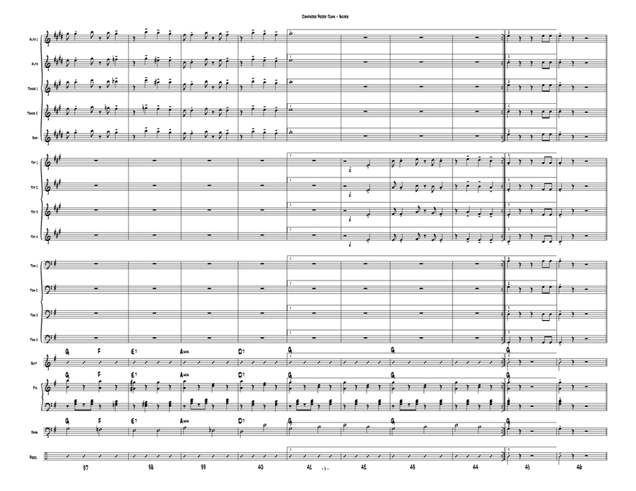 Compadre Pedro Juan Jazz Ensemble scores gallery preview page 5