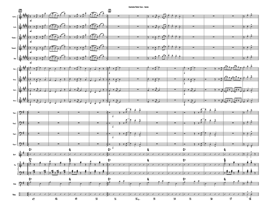 Compadre Pedro Juan Jazz Ensemble scores gallery preview page 6