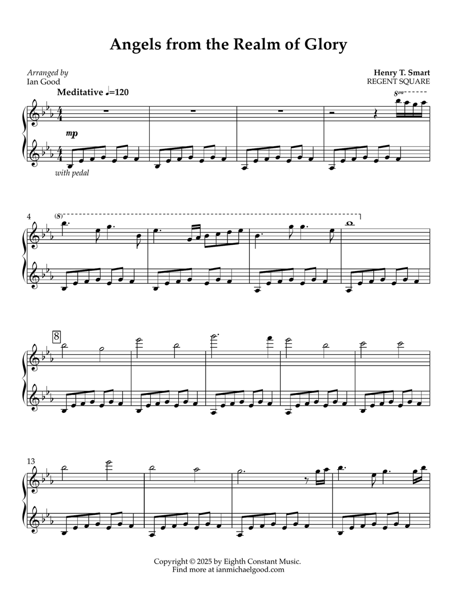 Angels from the Realm of Glory (REGENT SQUARE) - new age piano Piano Solo scores gallery preview page 1