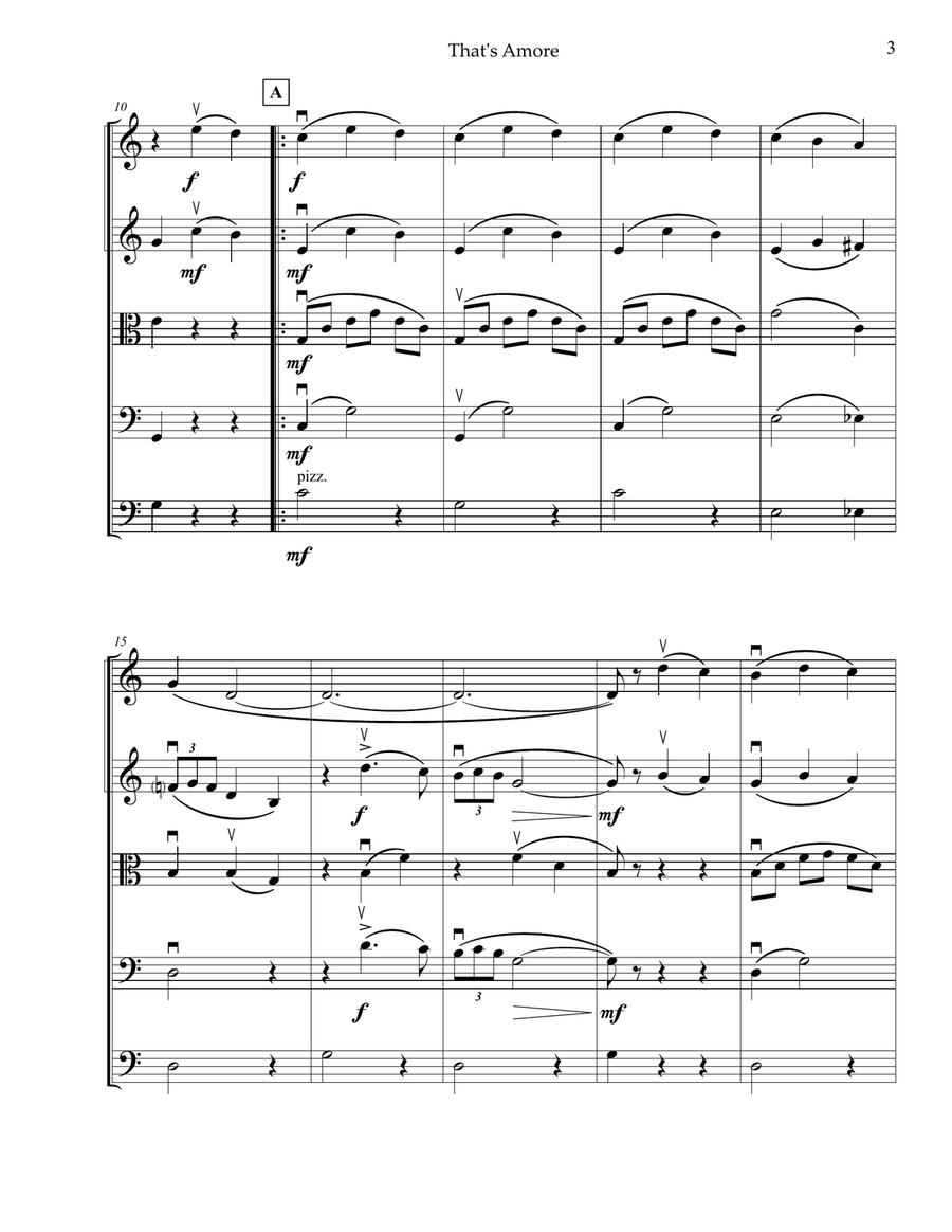 That's Amore (That's Love) String Orchestra scores gallery preview page 3