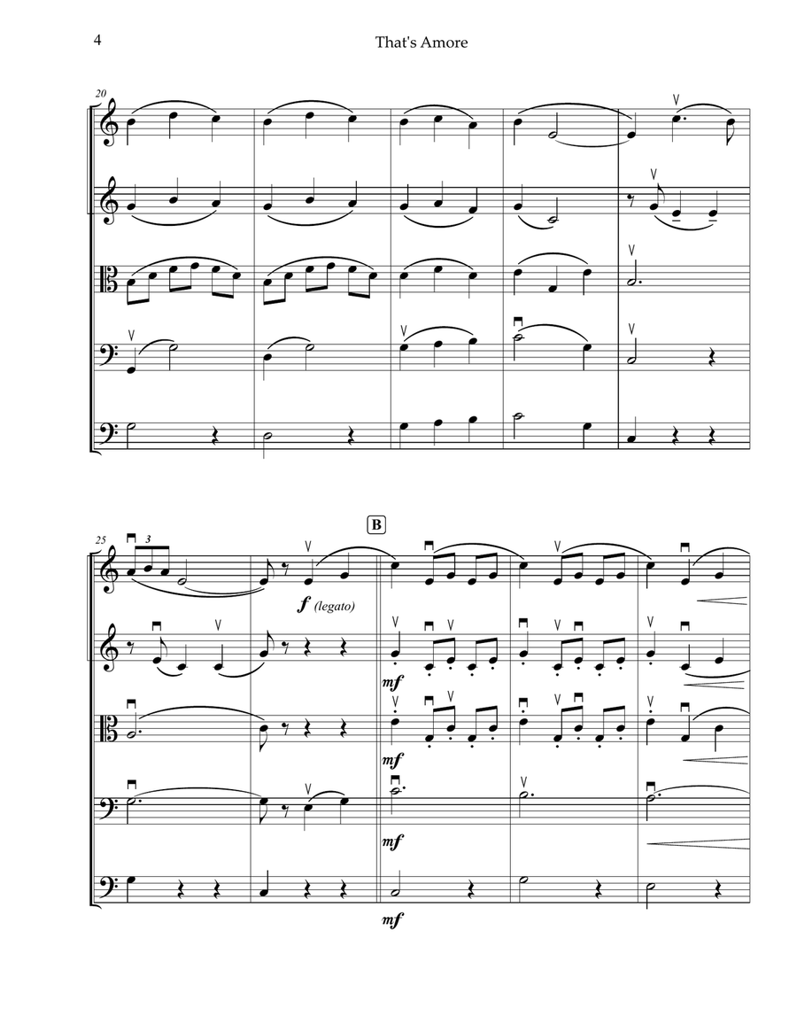 That's Amore (That's Love) String Orchestra scores gallery preview page 4