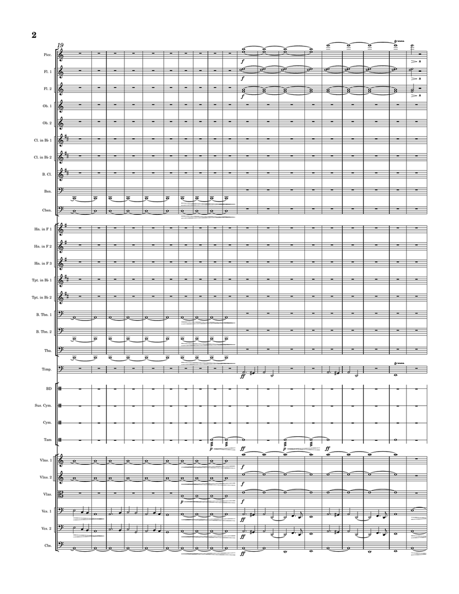 Symphony No. 2 - III. Allegretto Full Orchestra scores gallery preview page 2
