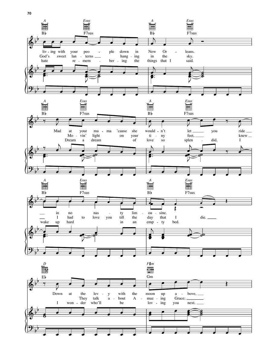 (I've Got To) Stop Thinkin' 'Bout That Piano, Vocal, Guitar scores gallery preview page 2