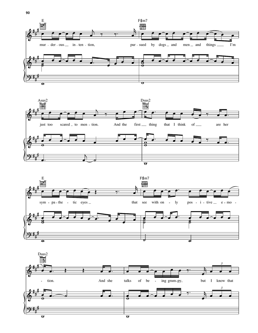 Through The Floor Through The Floor Piano, Vocal, Guitar scores gallery preview page 2