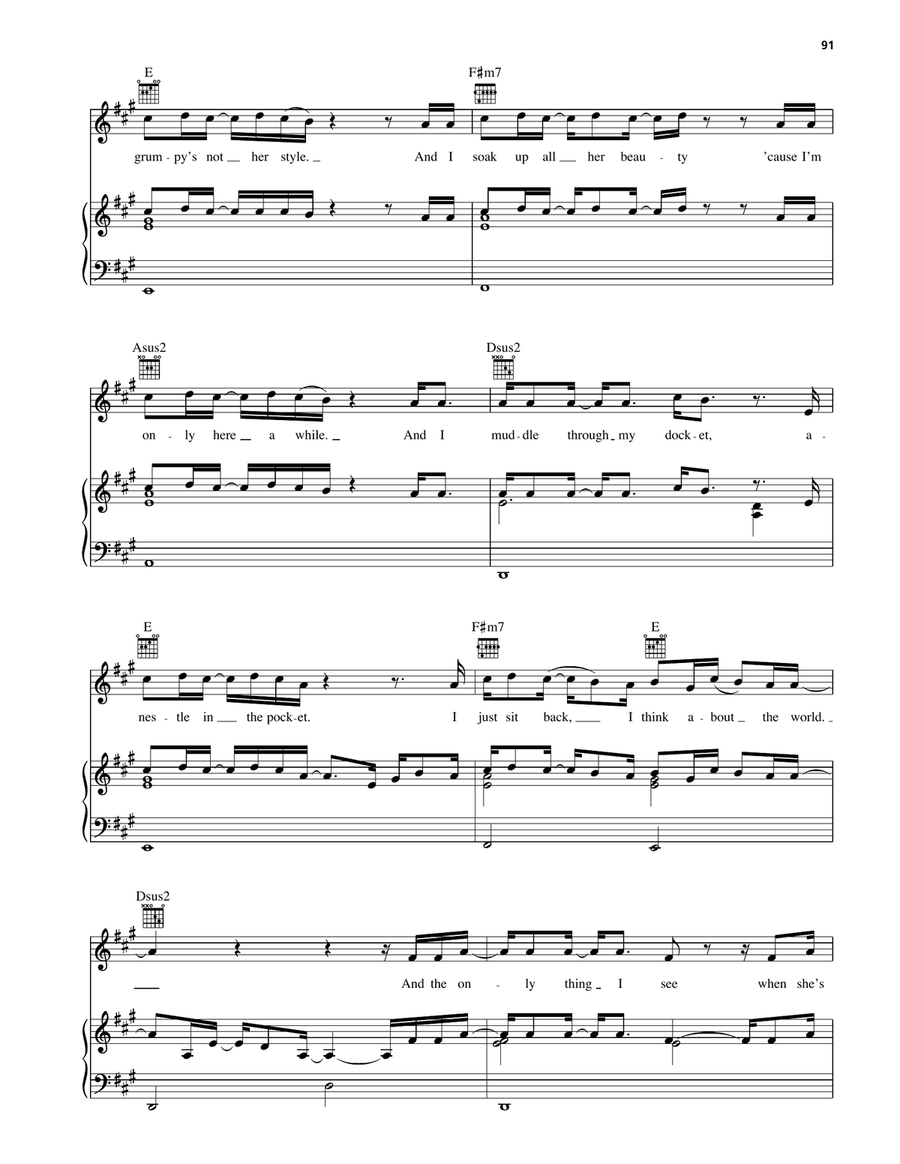 Through The Floor Through The Floor Piano, Vocal, Guitar scores gallery preview page 3
