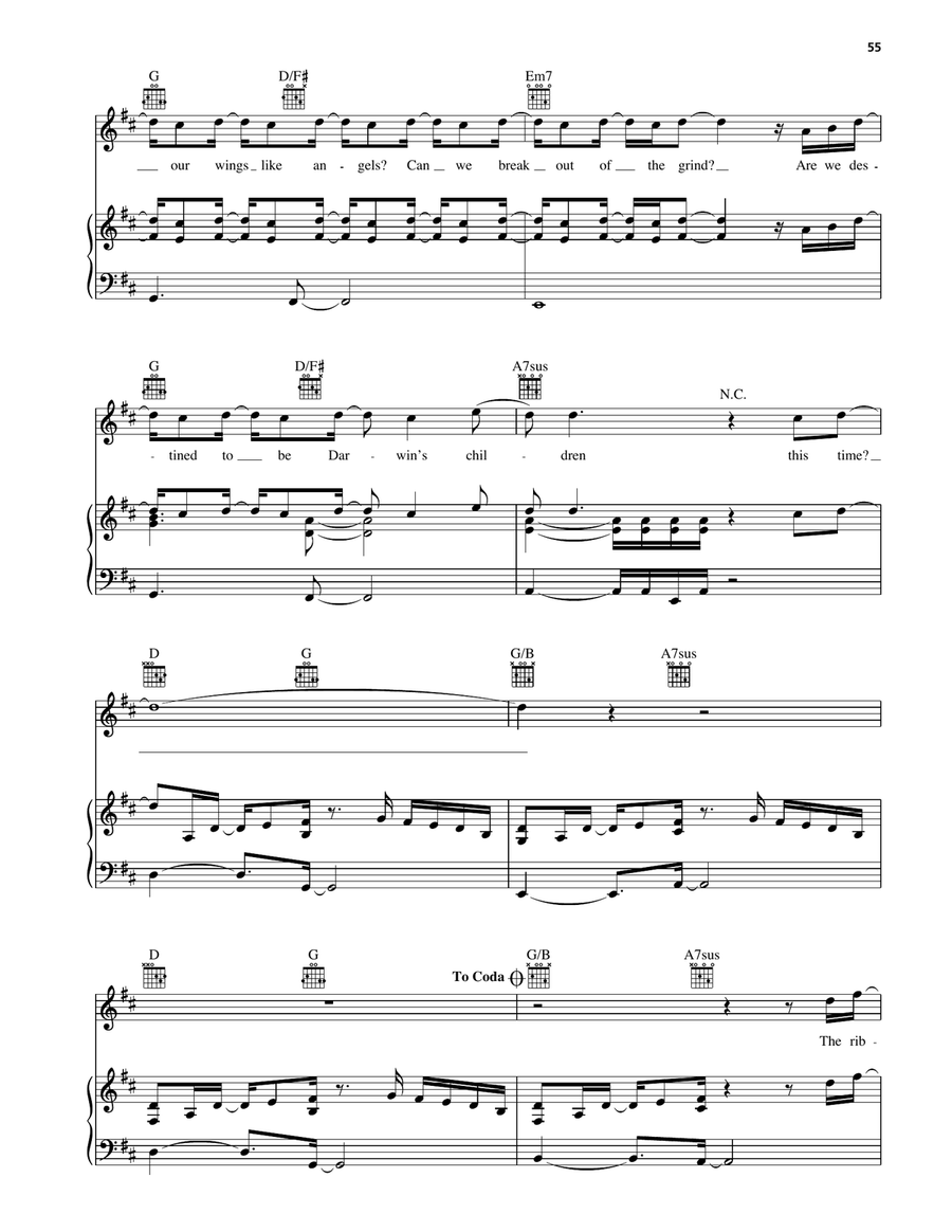 Darwin's Children Darwin's Children Piano, Vocal, Guitar scores gallery preview page 3