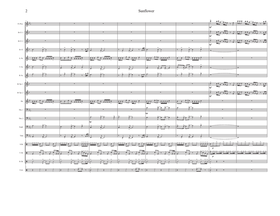 Sunflower Marching Band scores gallery preview page 2