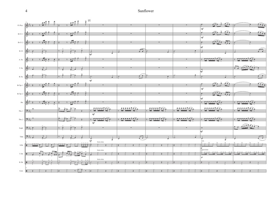 Sunflower Marching Band scores gallery preview page 4