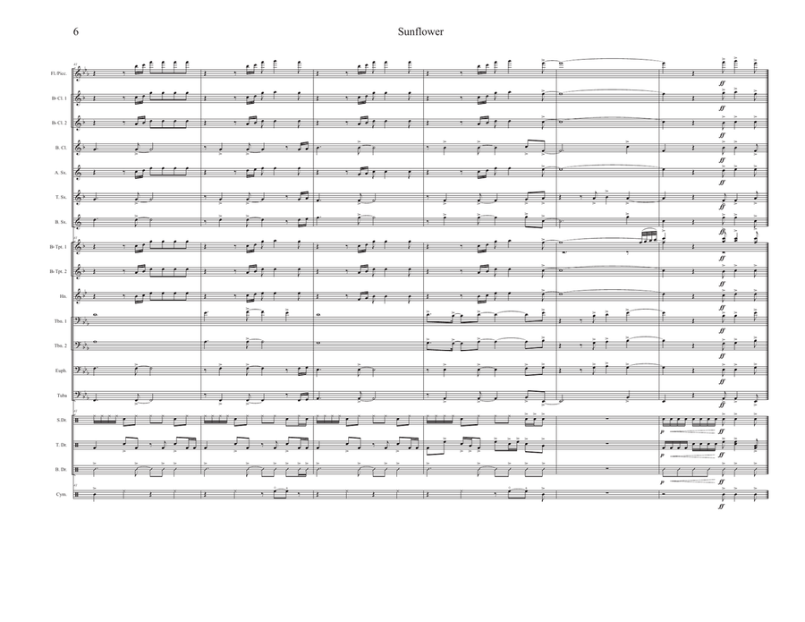 Sunflower Marching Band scores gallery preview page 6