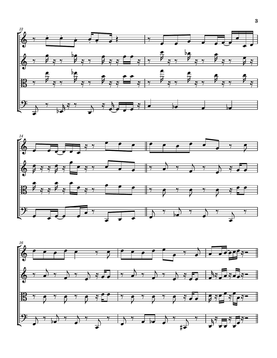 The Muppets Theme The Muppets Theme String Quartet scores gallery preview page 4