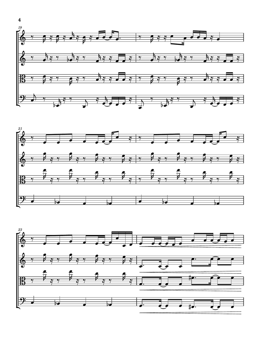 The Muppets Theme The Muppets Theme String Quartet scores gallery preview page 5