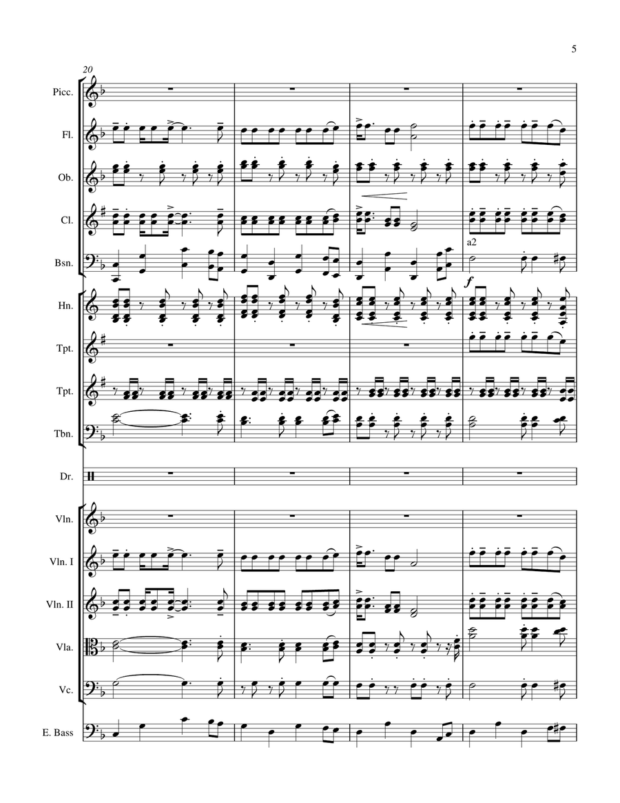 The Devil Went Down To Georgia Full Orchestra scores gallery preview page 5