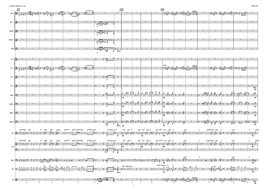 I'll Make A Man Out Of You Jazz Ensemble scores gallery preview page 2