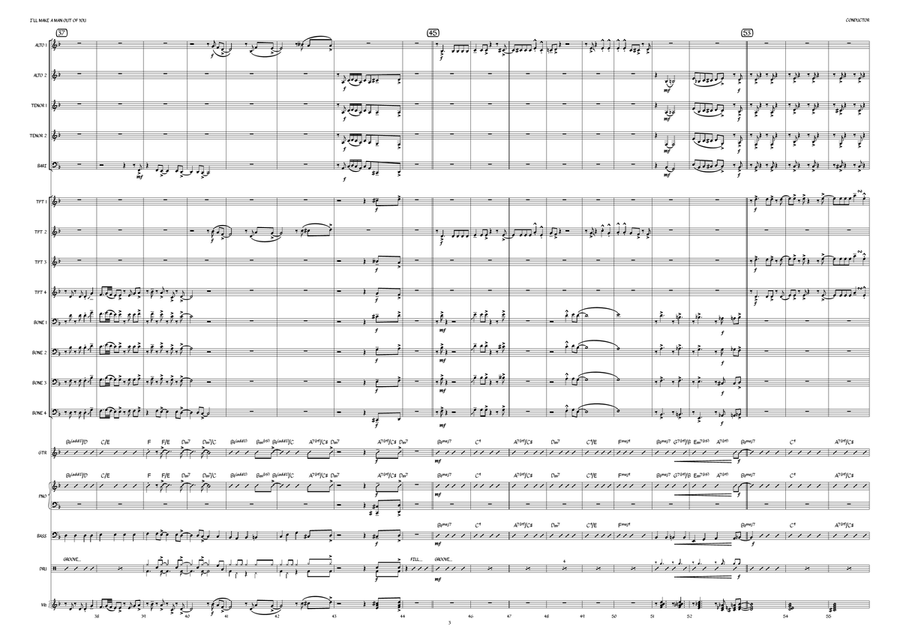 I'll Make A Man Out Of You Jazz Ensemble scores gallery preview page 3