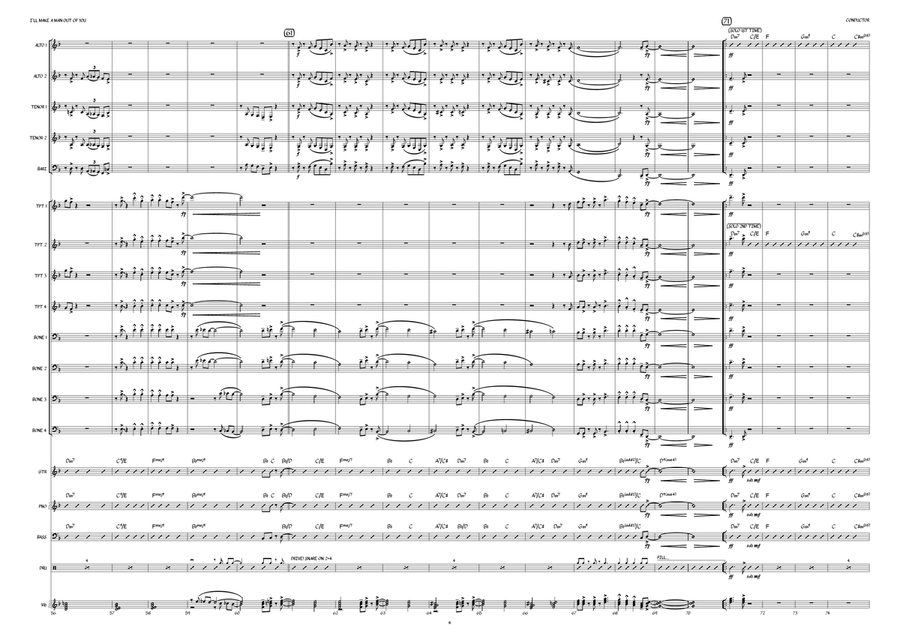 I'll Make A Man Out Of You Jazz Ensemble scores gallery preview page 4