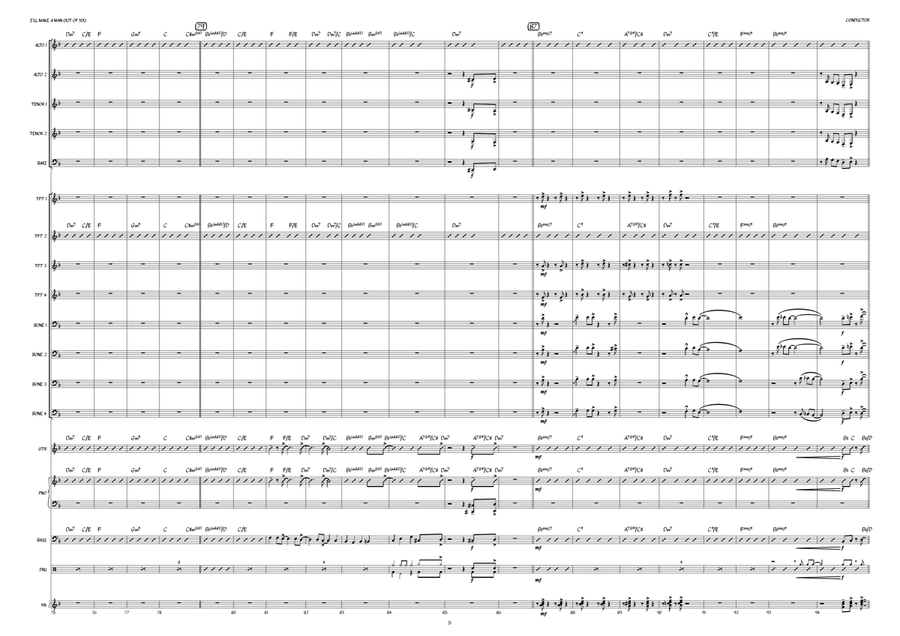 I'll Make A Man Out Of You Jazz Ensemble scores gallery preview page 5