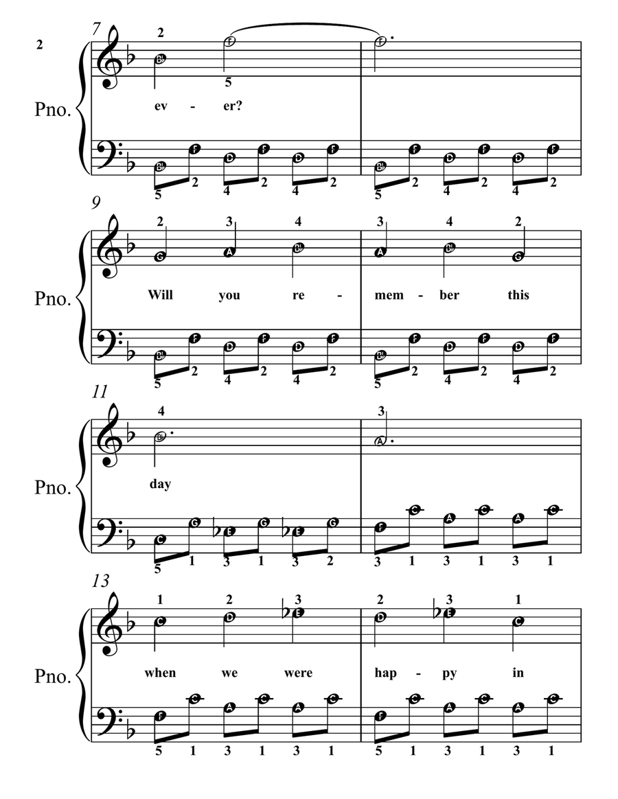 Will You Remember Will You Remember Piano Method scores gallery preview page 2
