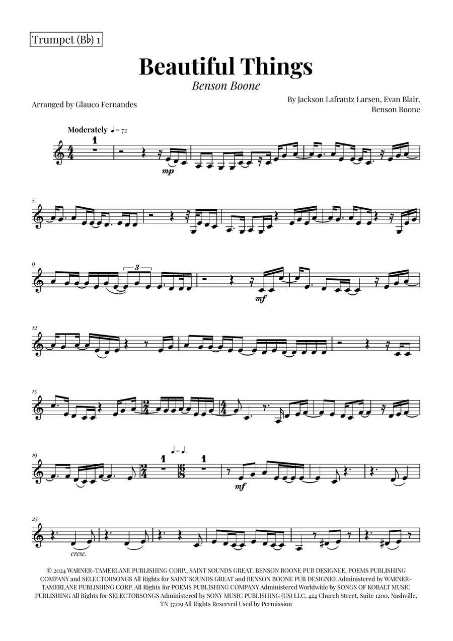 Beautiful Things Brass Quartet scores gallery preview page 6