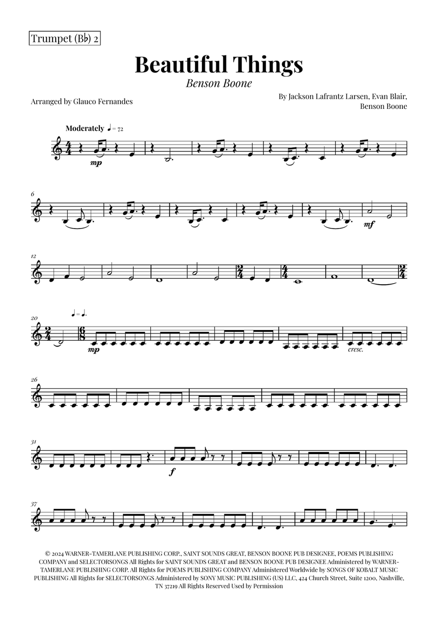 Beautiful Things Brass Quintet scores gallery preview page 6