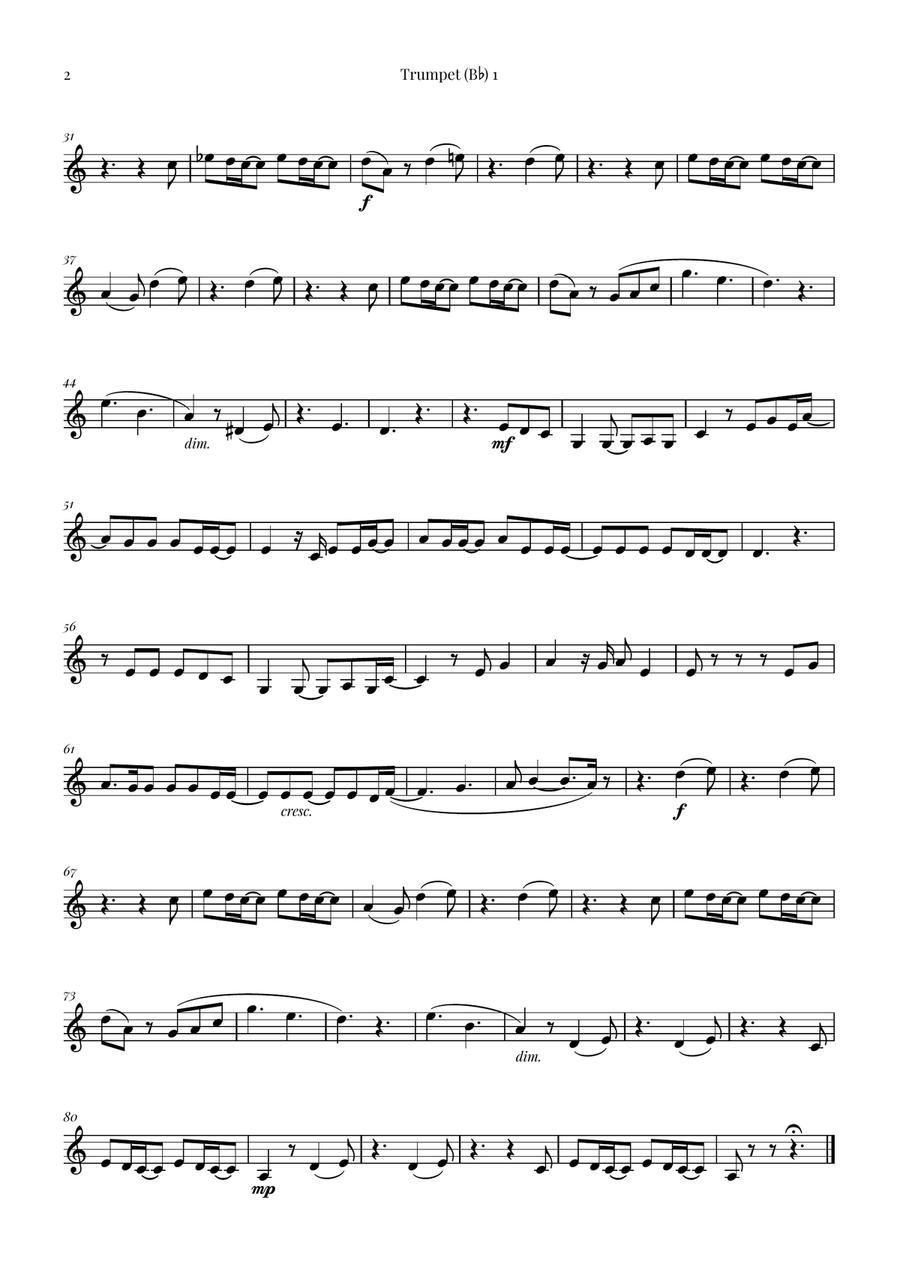Beautiful Things Brass Quintet scores gallery preview page 5