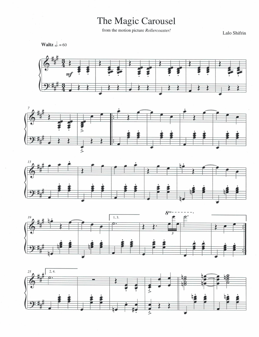 Magic Carousel Piano Solo scores gallery preview page 1