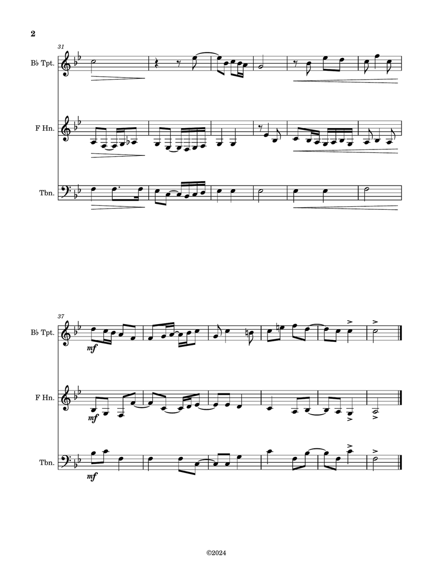 See My Own Sweet Jewel See My Own Sweet Jewel Brass Trio scores gallery preview page 2