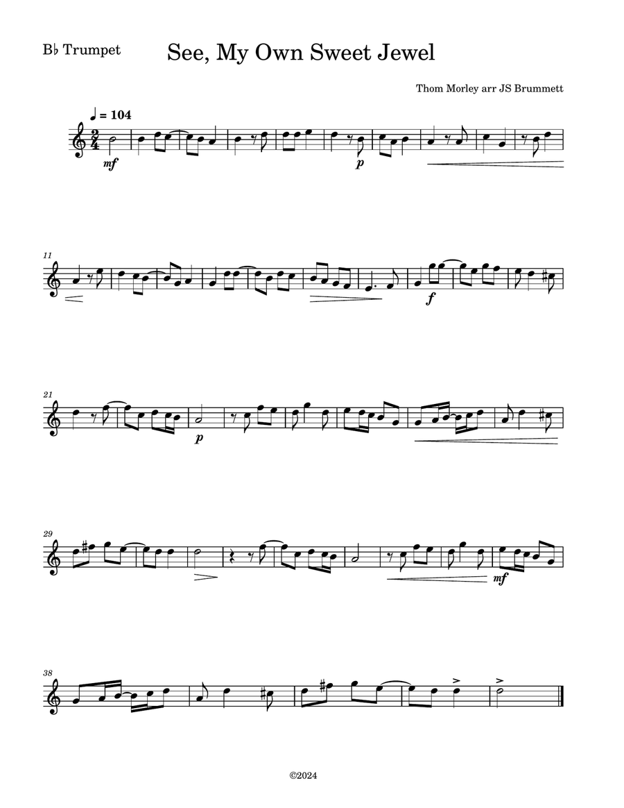 See My Own Sweet Jewel See My Own Sweet Jewel Brass Trio scores gallery preview page 3