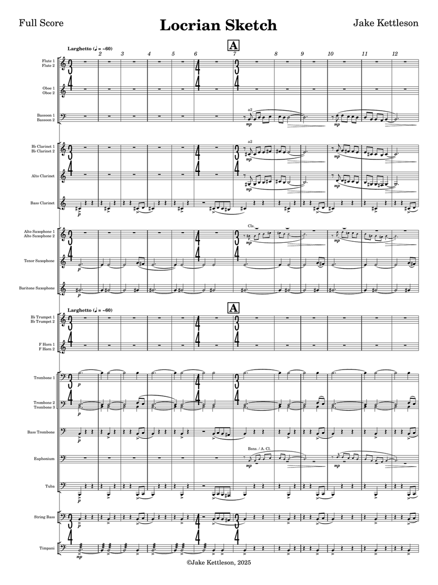 Locrian Sketch Locrian Sketch Concert Band scores gallery preview page 1