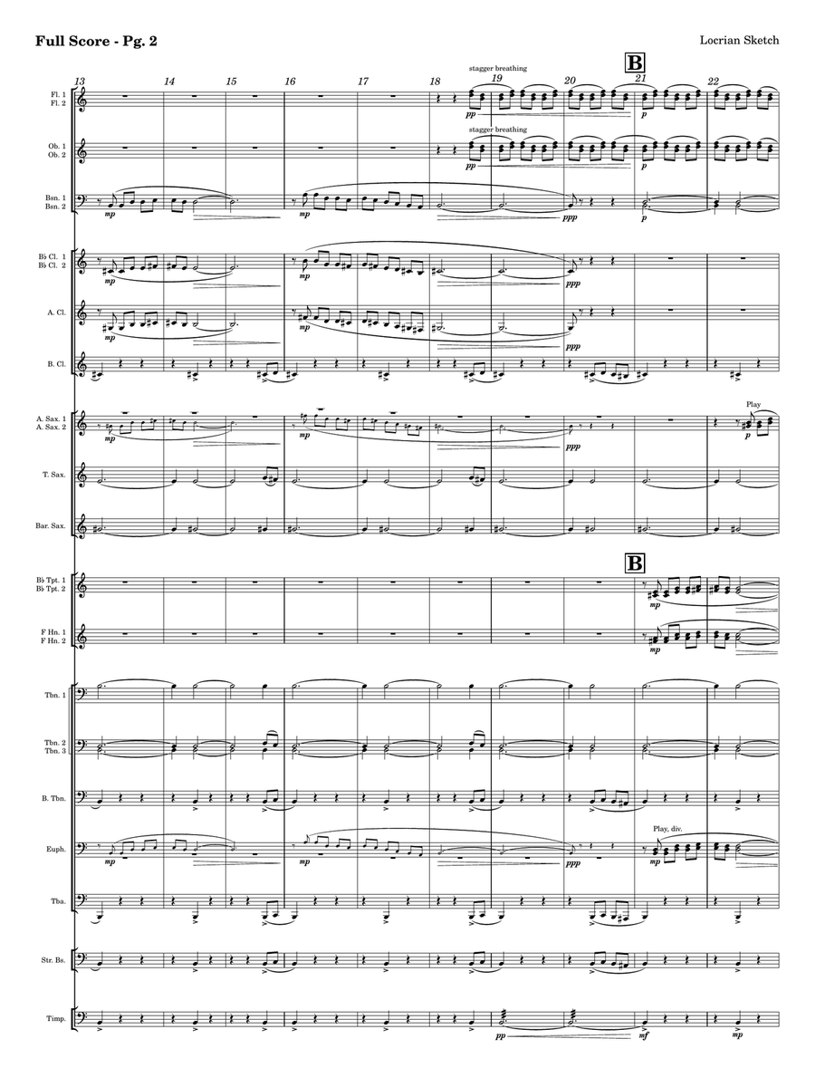 Locrian Sketch Locrian Sketch Concert Band scores gallery preview page 2