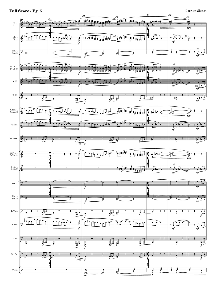 Locrian Sketch Locrian Sketch Concert Band scores gallery preview page 5