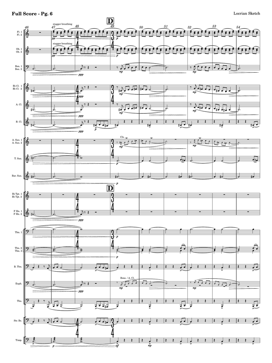 Locrian Sketch Locrian Sketch Concert Band scores gallery preview page 6