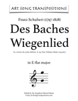 SCHUBERT: Des Baches Wiegenlied, D. 795 no. 20 (transposed to E-flat major)