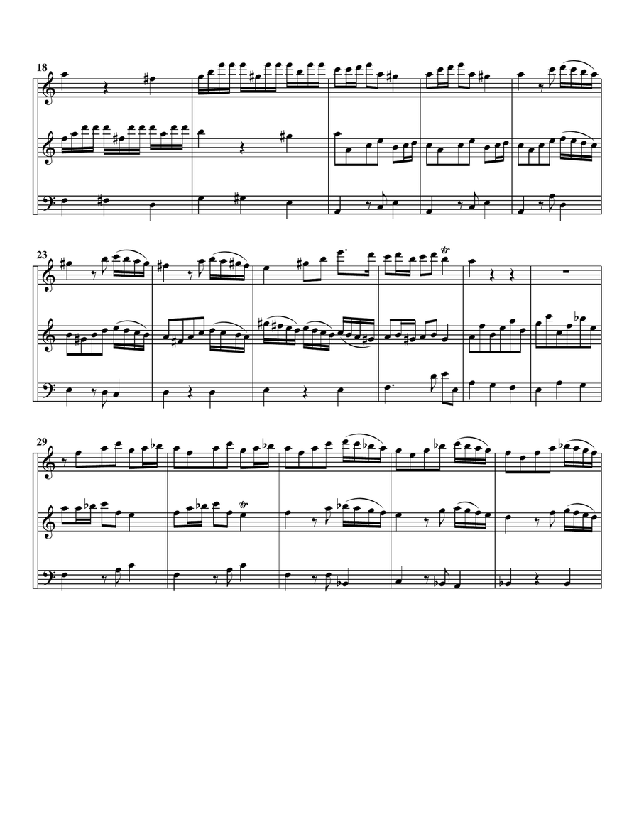 Trio sonata TWV 42 F12 (arragement for 3 recorders (AAB)) Alto Recorder scores gallery preview page 4