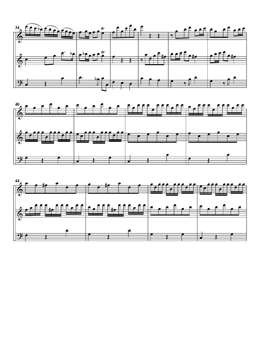 Trio sonata TWV 42 F12 (arragement for 3 recorders (AAB)) Alto Recorder scores gallery preview page 5