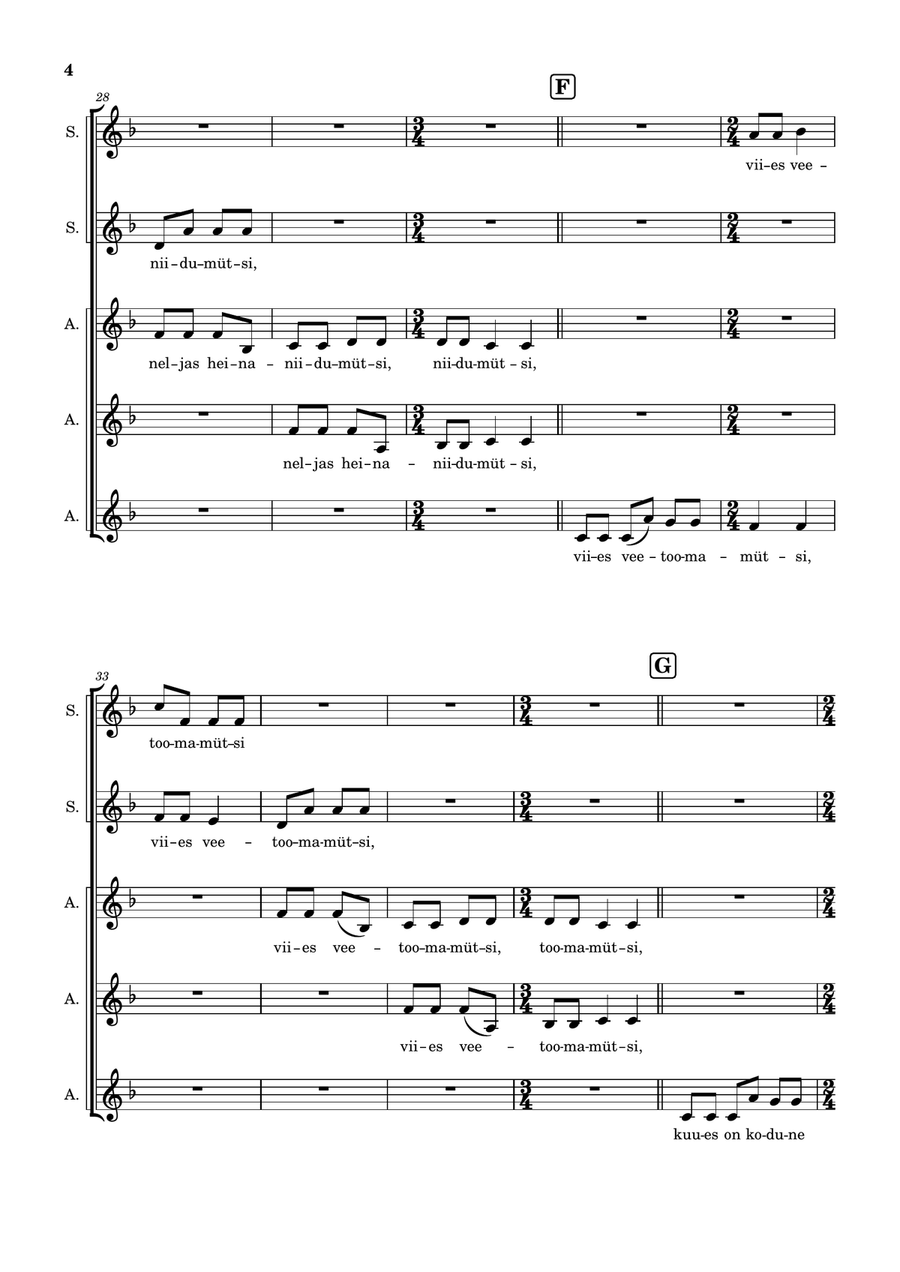 Mul on kodu kümme mütsi (I have ten hats at home) SSAA scores gallery preview page 4