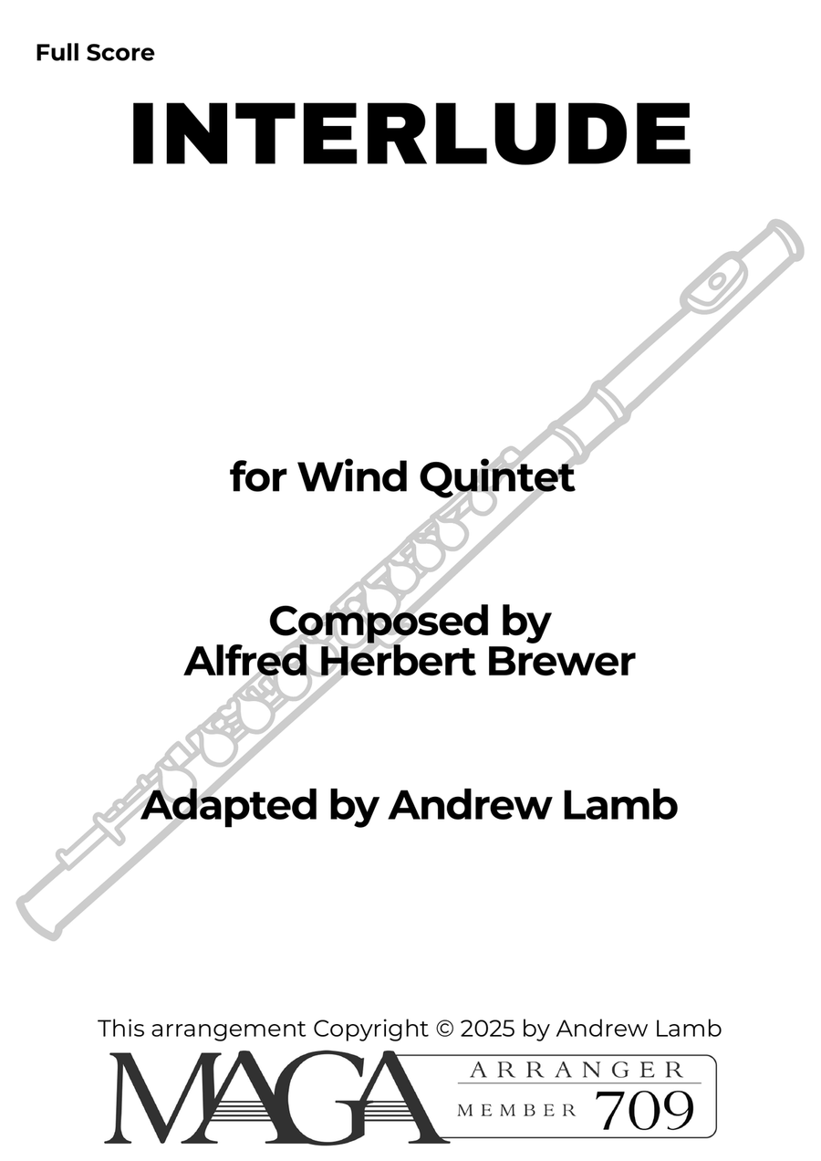 Alfred Herbert BREWER | Interlude | for Wind Quintet Woodwind Quintet scores gallery preview page 2