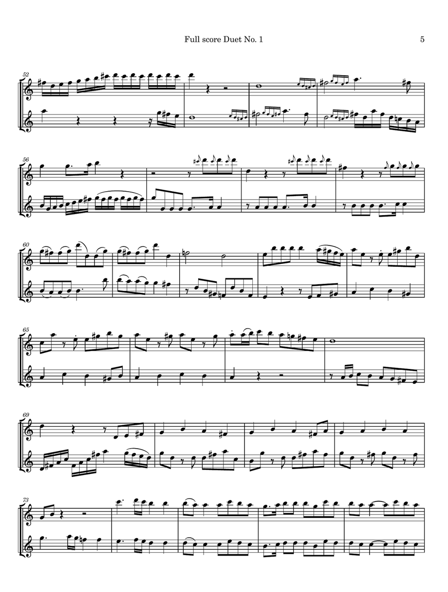 Hoffmann six duets for two flutes Flute Duet scores gallery preview page 5