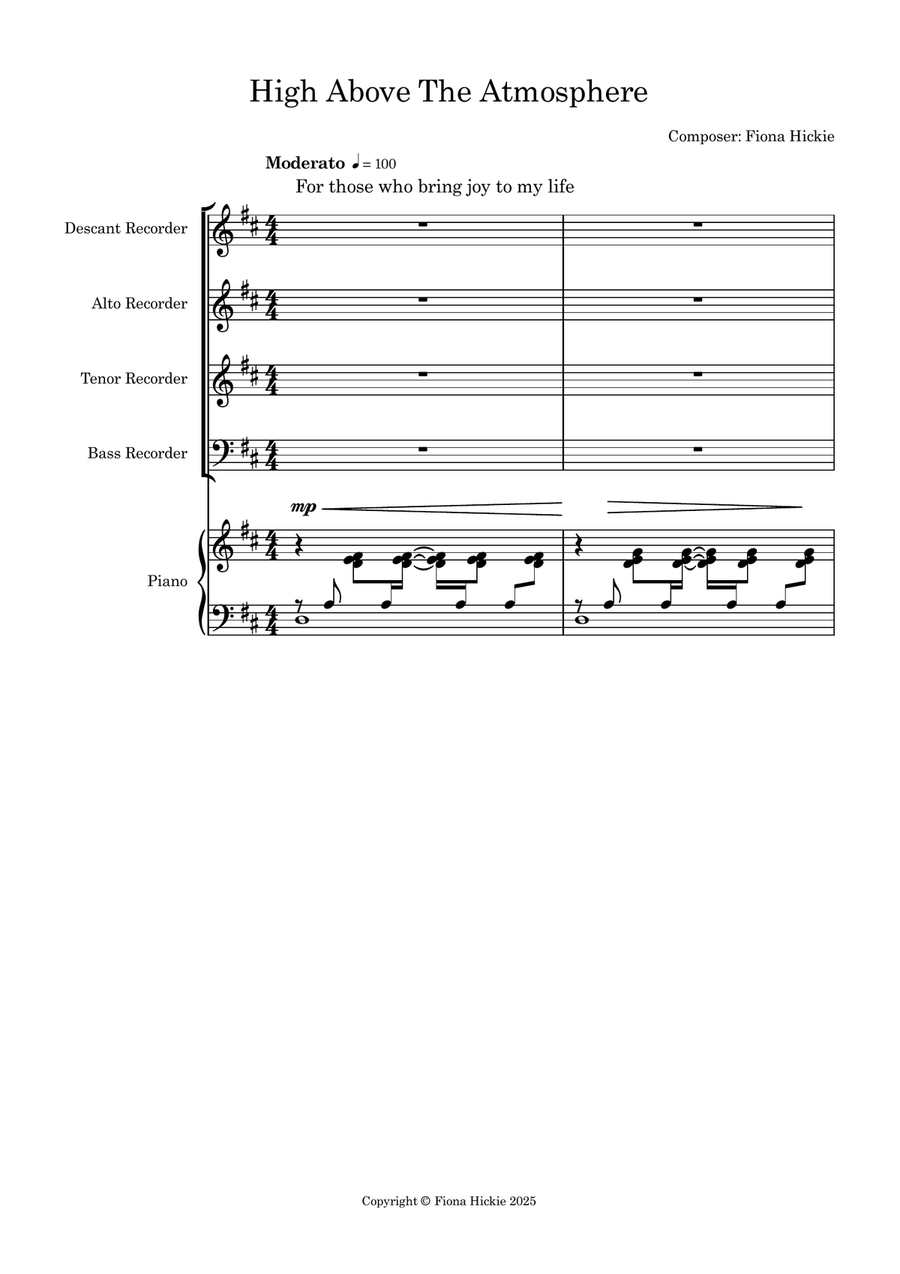 High Above the Atmosphere Soprano Recorder scores gallery preview page 3